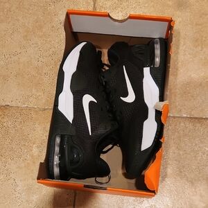 Nike Black Mesh Sneakers with White Accents